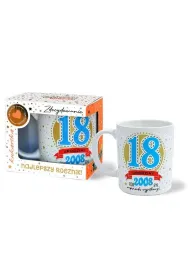 Kukartka Kubek Premium Urodziny 18