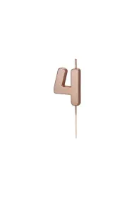 PartyDeco �wieczka urodzinowa 4 r�owe z�oto 4.5cm