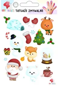 Tatuae zmywalne dla dzieci Boe Narodzenie 5 All4Kids