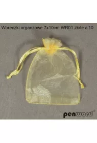 Woreczki organzowe zote 7x10cm