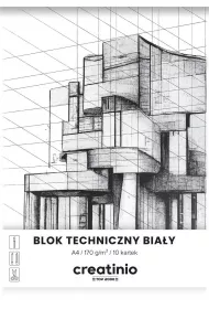 Top-2000 Blok techniczny Creatinio A4 Gadka biay 10 kartek