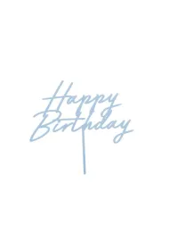 PartyDeco Topper na tort Happy Birthday b��kitny 16,5cm