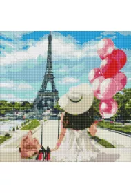 Ideyka Diamentowa mozaika - Spaceruj�c ulicam Pary�a 40x40cm