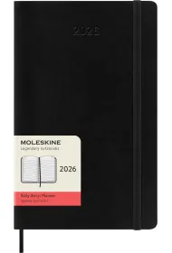 Kalendarz 2026 12M Moleskine L dzienny mi�kka oprawa czarny 13x21cm