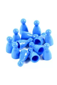 Pionki do gry z gwk - niebieskie Plastic Polska