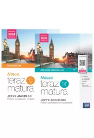 Pakiet NOWA Teraz matura. J�zyk angielski. Vademecum, Arkusze maturalne. Poziom podstawowy i rozszerzony. Do matury 2024