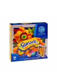 Zestaw lekkiej masy plastycznej Sensorio Art z ramk� Astrafun S�oneczniki - 30 kol.