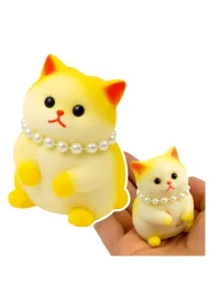 Gniotek sensoryczny Kotek z per�ami 7,5cm LeanToys