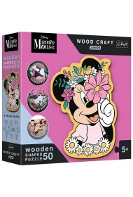 Puzzle drewniane 50 W wiecie Minnie TREFL