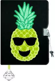 St. Majewski Pami�tnik z k��dk� W�ochacz & Cekiny A5 Pineapple 96 kartek
