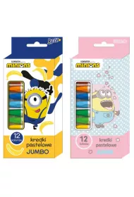 Beniamin Kredki pastelowe Jumbo Minionki 12 szt.