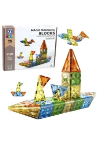 Klocki magnetyczne konstrukcyjne 3D 78el