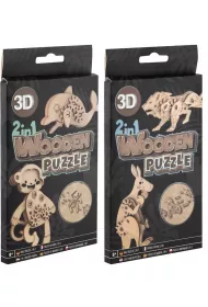 Puzzle drewniane 3D 2w1 Grafix