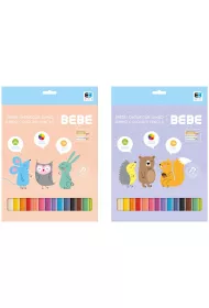 Interdruk Kredki owkowe trjktne Jumbo Pastel BEBE Friends 12 szt.