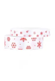 Pogotowie Florystyczno �lubne Wst��ka satynowa w �nie�ynki 25 mm/22mb