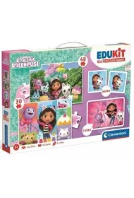 Puzzle 4w1 (30+48 el.) Edukit Koci Domek Gabi Clementoni