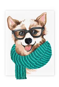 Ideyka Malowanie po numerach - Stylowy Corgi z glink� 30x40cm