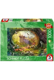 Puzzle PQ 1000 el. Bajkowy zamek i magiczny las Schmidt