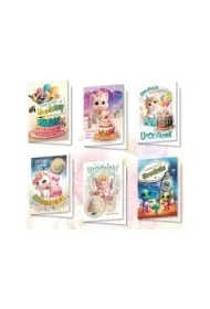 Top Graphic Karnet B6 z naklejkami holog. Urodziny MIX (10)