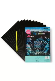 Wydrapywanka t�czowa A5 10 arkuszy WZ-01 multikolor + 2 rylce Polsirhurt