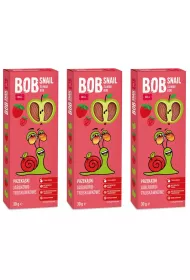 Bob Snail Przekska jabko-truskawkowa z owocw bez dodatku cukru Zestaw 3 x 30 g
