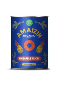 Amaizin Ananas plastry w soku w�asnym 400 g Bio