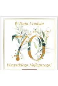 Art Nuvo Karnet kwadrat 70 urodziny damskie CK-05