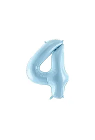 PartyDeco Balon foliowy 4 jasny niebieski 86cm