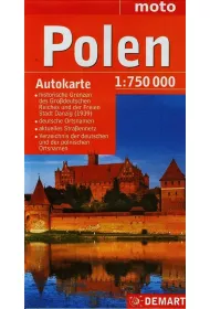 Polen autokarten 1:750 000 wersja niemiecka