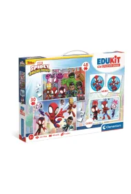 Puzzle 30+48 el. + Memo + 6 klock�w Edukit Spidey Clementoni