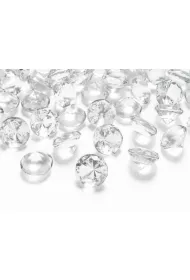 PartyDeco Diamentowe konfetti bezbarwny 20mm