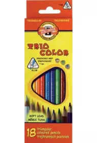 Koh-I-Noor Kredki Triocolor 18 kolor�w