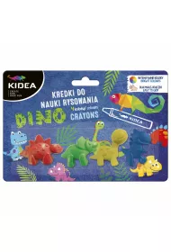 Derform Kidea Kredki do nauki rysowania Dinozaury 4 szt.