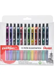 Pentel Zestaw pi�r EnerGel BL77 w etui 12 szt.