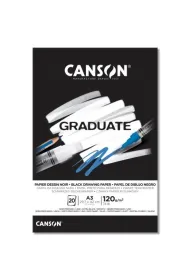 Fila Blok Canson Graduate Black Drawing A3, 20 arkuszy
