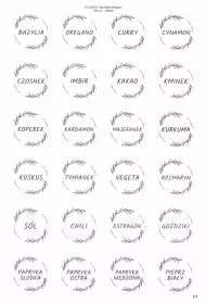 LearnHow Etykiety na przyprawy 40mm 168 szt.