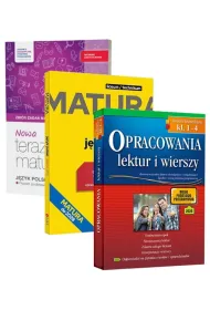 Pakiet Matura 2026: Nowa Teraz matura. J�zyk polski. Zbi�r zada� maturalnych. Matura pisemna. Poziom podstawowy i rozszerzony, J�zyk polski. Egzamin ustny. Repetytorium maturalne, Opracowania lektur i wierszy