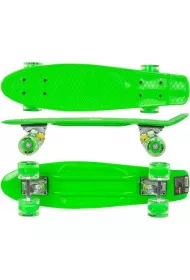 Deskorolka plastikowa zielona LED 56cm Enero