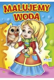 Kolorowanka. Malujemy wod� zestaw Dziewcz�co-ch�opi�cy - Dziewczynka blondynka ze sow� (A4, 8 str.) Malowanka wodna