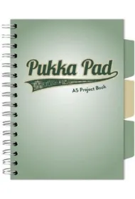 Pukka Pad Project Book A5 Sage Zielony kratka, 80g 100 kartek