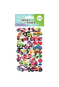 Happy Color Naklejki 3D PUFFY-Vehicles 10x20cm