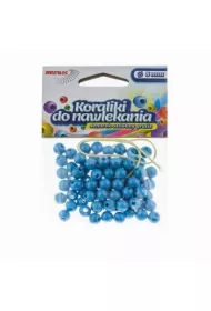 Brewis Koraliki do nawlekania + sznurek niebieskie 6 mm, 16g