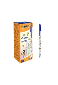 Paczka D�ugopis niebieski BIC Cristal Kawaii Decor 20szt.
