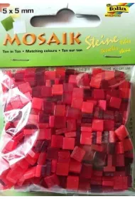 Mozaika kamyczki 5x5mm czerwona Galeria Hobby
