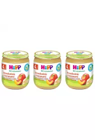 Hipp Brzoskwinie z bananami po 4. miesicu zestaw 3 x 125 g Bio