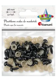 Titanum Oczy do maskotek plastikowe z mocowaniem 8mm 50 szt.