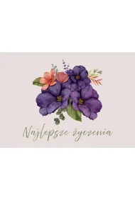 Karnet - Najlepsze �yczenia - fioletowa