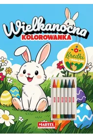Kolorowanka wielkanocna z kredkami i naklejkami