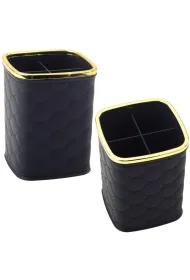LeanToys Organizer na p�dzle 4 przegrody czarny 12x9,5cm