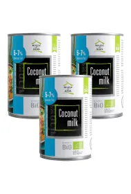 House of Asia Mleczko kokosowe 5-7% Zestaw 3 x 400 ml Bio